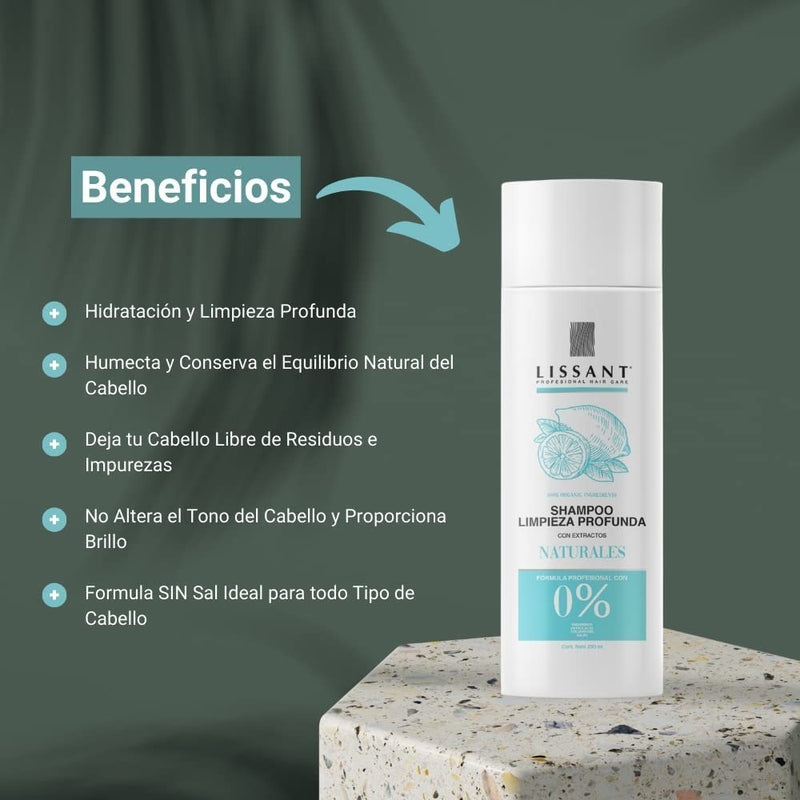 Lissant Shampoo Limpieza Profunda Sin Sal, Sin Parabenos