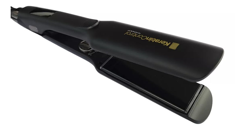 Plancha Lissant Titanium Keratin Control, Tecnologia Multi-iones, Temperatura hasta 480ºF, Placas de Black Titanium, Encendido Rapido, Cable Giratorio, Display LCD