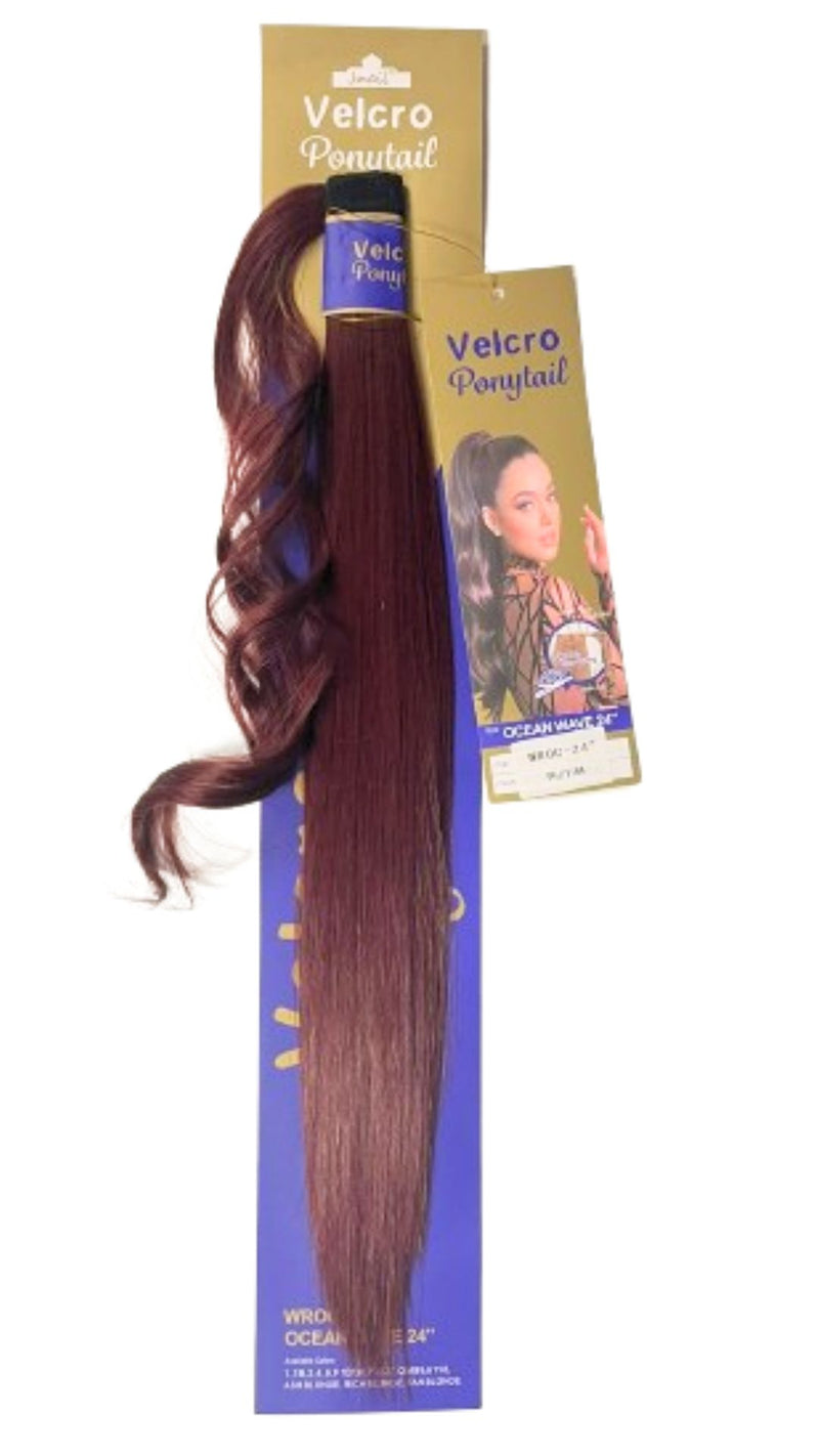 GALA PONY TAIL VELCRO WAVE STRAIGHT 24 PLG